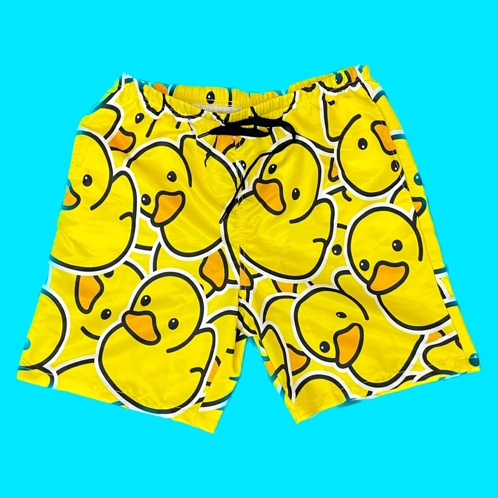 ViseSunny Rubber Ducky Board Shorts Size Large